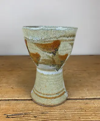 Buy Studio Pottery Stoneware Chalice Goblet Cup • 9.95£
