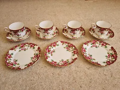 Buy Royal Stafford Bone China, Four Cups With Saucers With Three Plates • 13.75£