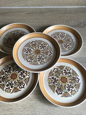 Buy 5 X Vintage Denby Canterbury Stone Ware Side Plates Designed In 1969 17cm VGC • 12£