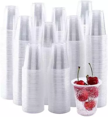 Buy Clear Plastic Glasses Drinking Water Glass Party Cup 7oz 180mm • 4.10£