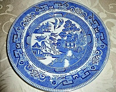 Buy Ridgway Semi China England Blue Willow Dinner Plate 10 3/4 In • 15.16£
