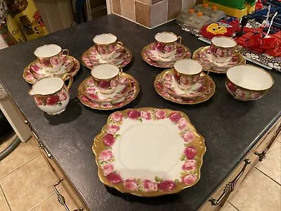 Buy Royal Albert Crown China - Old English Rose Part  Set - 18 Piece - 6 Tea Trios • 200£
