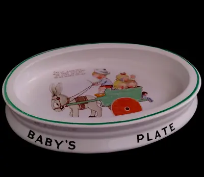 Buy Vintage Shelley Mabel Lucie Attwell Nursery Ware Gee Up Good Ned Oval Baby Bowl • 37.92£