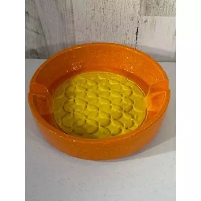 Buy VINTAGE 8  ALDO LONDI For BITOSSI Raymor Italian Orange Yellow Pottery Ashtray • 66.12£