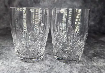 Buy Set Of 4 Crystal Glass Short Tumblers Drinking Glasses Whiskey Brandy  • 9.99£