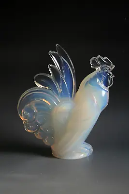 Buy Large Art Deco Sabino Chanticleer Rooster Opalescent Glass Figure • 295£