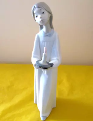 Buy LLADRO GIRL HOLDING CANDLE FIGURINE/FIGURE Tall 8.5  From 1970's  , In VGC • 20£