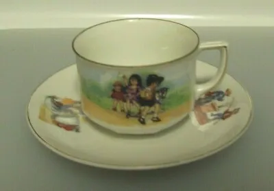 Buy Childs Tea Cup &Saucer Antique Bavaria Germany Girls SO1 • 14.20£