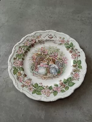 Buy Vintage 1982 Royal Doulton Brambly Hedge SUMMER 8 Inch Plate  1st Quality  • 19.99£