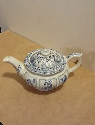 Buy James Sadler 'Afternoon Tea Fruit Harvest' - Small Teapot Collectable Blue White • 12£