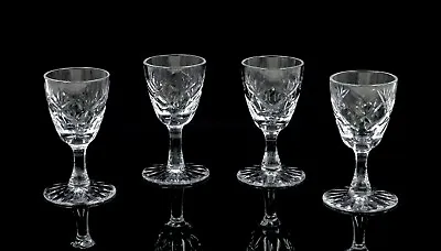 Buy Four Vintage Webb Corbett Crystal Prince Charles Pattern Cordial Glasses 1964 • 18£