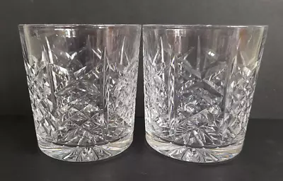Buy Set Of 2 Edinburgh Crystal  Highland  Whisky Tumbler Spirit Glasses 77mm Signed • 19.99£