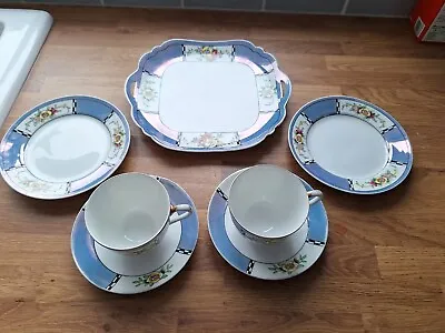 Buy Vintage Noritake Lustreware Tea Set, 2 Cups, Saucers, Plates And 1 Serving Plate • 10£