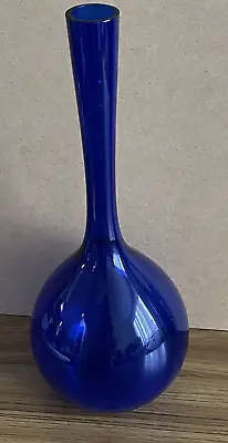 Buy Unique Decorative Cobalt Blue Glass Bud Vase - Unusual 34 X 13 Cm • 39.19£