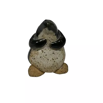 Buy Miniature Handmade Studio Art Pottery Penguin 1.5” Brown Tan Speckled Unsigned • 16.33£