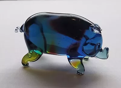 Buy Glass Pig. Blue. Used. Excellent Condition • 4.99£
