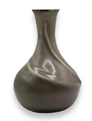 Buy Glazed Pottery Vase Gray Pink Vessel Bean Pot Numbered 10 / I O Beautiful Art • 22.11£
