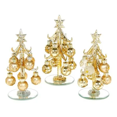 Buy Glass Tree Gold Baubles Small • 10.99£