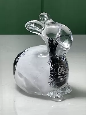 Buy Signed Phoenician Maltese Black & White Art Glass Rabbit Figurine Paperweight • 12.99£