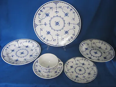Buy Vintage Furnivals Limited Blue Denmark ENGLAND 6 Piece Place Setting • 75.88£