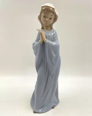 Buy Nao Lladro Girl Praying 0298 Nun Blue Figurine 27cm Vintage 1980 T2160 C3620 • 14.99£