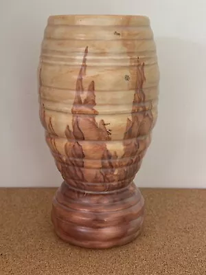 Buy Carlton Ware Vintage Ribbed Deco Vase Forest / Trees No. 1122 4 • 25£