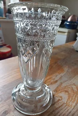 Buy Cone Shaped Art Deco Glass Celery Vase Clear Glass • 18£
