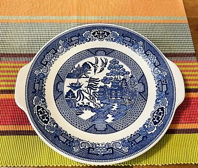 Buy Vintage Willow Ware Blue Willow Platter With Handles, 11 5/8” • 19.84£