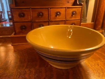 Buy Yellow Ware Stone Ware Bowl With Navy Banded Stripes 12  X 5  • 61.67£