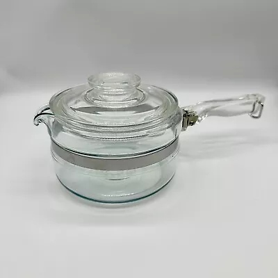 Buy Pyrex Glass Flame Ware 1 1/2 Quart Sauce Pan 6213-B With Double Locking Lid • 24£