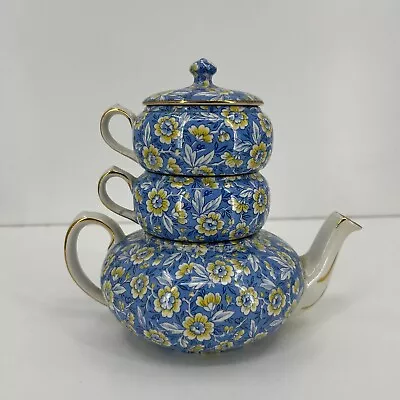 Buy Vintage Lord Nelson  Skylark  Floral Stacking Teapot Creamer Sugar Bowl England • 140.19£