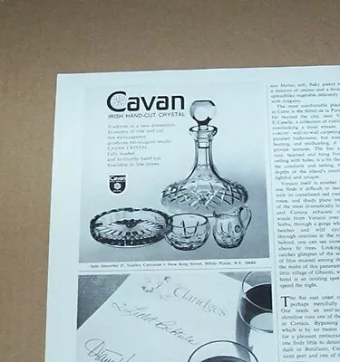 Buy 1973 Print Ad - Cavan Irish Hand-cut Crystal Glass Glassware Vintage Advertising • 6.62£