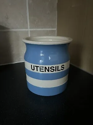 Buy T G Green Blue & White Cornish Blue Utensil Storage Jar Kitchen Accessories • 15£