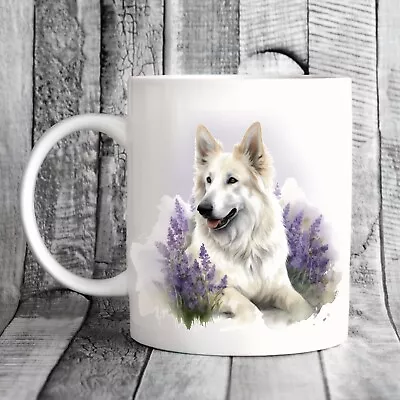 Buy Pet Dog Mug, Watercolour White Swiss Shepherd - Ideal Gift • 7.50£