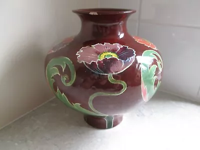 Buy Art Nouveau Austrian Hand Decorated Vase - Poppy Flowers  Julius Dressler C.1905 • 8.99£