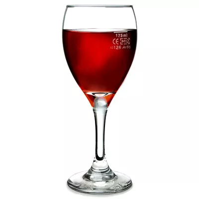 Buy 6 X LIBBEY TEARDROP WINE GLASSES - 250ml - LINED AT 175ml - GL99 • 13.95£