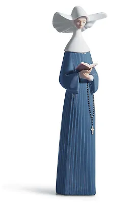 Buy Lladro Prayerful Moment Blue #5500 Brand New In Box Nun Religion Large Save$ F/s • 167.82£