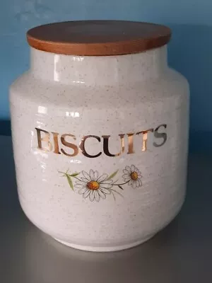 Buy Kernewek Pottery Cornwall Vintage Biscuit Jar With Lid Cornish • 10£