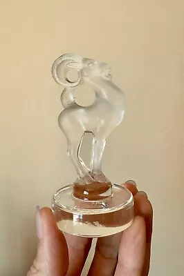Buy VINTAGE Signed Lalique Frosted Glass RAM Figurine • 42.89£