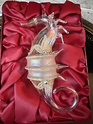 Buy Waterford Blown Glass Seahorse Gold Optic Ornament JIM O'LEARY COLLECTION  • 94.29£