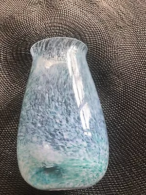 Buy Caithness Small Glass Vase Posy  Speckled Blue Green • 4£