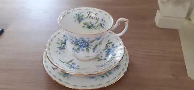 Buy Royal Albert Flower Of The Month July Forget-Me-Not Cup And Saucer &side Plate  • 7£