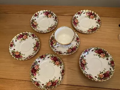 Buy Royal Albert Old Country Roses Six Saucers & One Cup • 42.78£