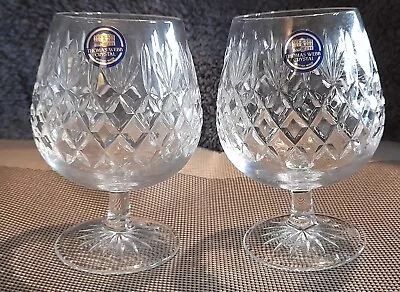 Buy Thomas Webb Crystal Warwick Pattern Brandy Glasses X 2 • 10£