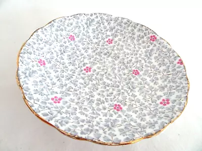Buy Vintage Radfords Crown China England Blue/Gray And Pink Chintz  Saucer • 11.51£