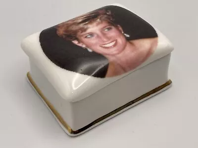 Buy Princess Diana Trinket Box Sheltonian English Bone China Gold Gilded Base • 18.96£