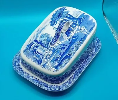 Buy Spode Blue Italian Butter Cheese Dish New • 17£