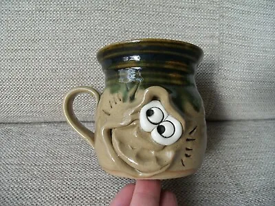 Buy Pretty Ugly Pottery Made In Wales Ugly Face Mug Green Drip Glazed Good Condition • 9£