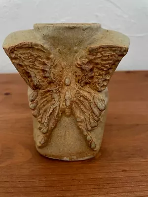 Buy Bernard Rooke Stoneware Pottery Vase - Butterfly Design 100mm Tall • 4.99£
