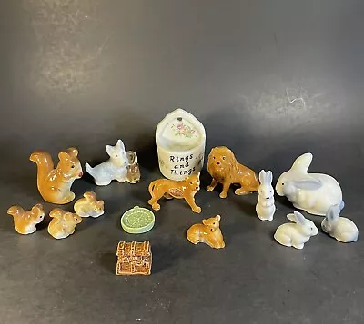 Buy Lot Of Miniature Ceramic Bone China Figures- Wade, Bradley & Occupied Japan • 37.86£
